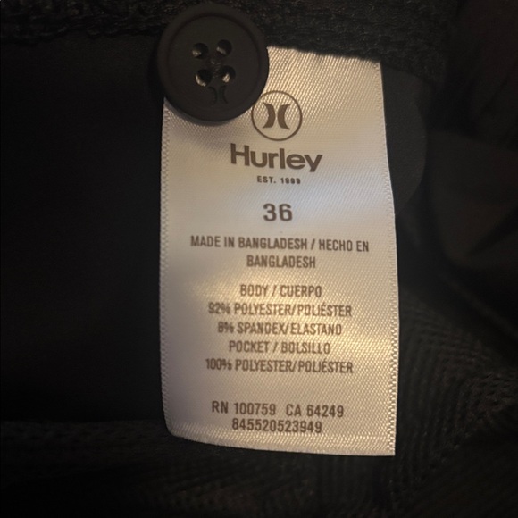 NWT Hurley All Day Hybrid Shorts in Black. Men's 36 Classic skater/street style! - Picture 13 of 14